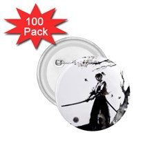 Japan Samurai Drawing   Warrior 1 75  Buttons (100 Pack)  by Sudhe