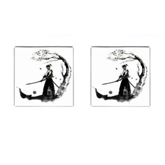 Japan Samurai Drawing   Warrior Cufflinks (square) by Sudhe