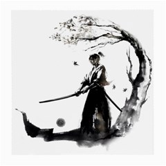 Japan Samurai Drawing   Warrior Medium Glasses Cloth (2-side) by Sudhe