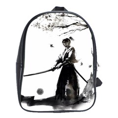 Japan Samurai Drawing   Warrior School Bag (xl) by Sudhe