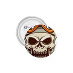 Motorcycle Helmet Skull Clip Art Cranial Skeleton 1.75  Buttons Front