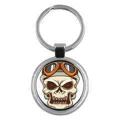 Motorcycle Helmet Skull Clip Art Cranial Skeleton Key Chains (round)  by Sudhe