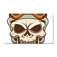 Motorcycle Helmet Skull Clip Art Cranial Skeleton Magnet (rectangular) by Sudhe