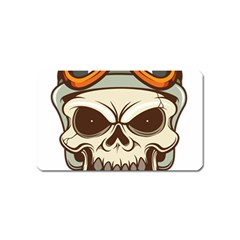 Motorcycle Helmet Skull Clip Art Cranial Skeleton Magnet (name Card) by Sudhe