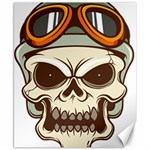 Motorcycle Helmet Skull Clip Art Cranial Skeleton Canvas 8  x 10  8.15 x9.66  Canvas - 1