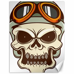 Motorcycle Helmet Skull Clip Art Cranial Skeleton Canvas 12  X 16  by Sudhe