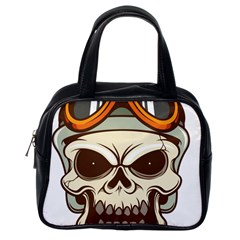 Motorcycle Helmet Skull Clip Art Cranial Skeleton Classic Handbag (one Side) by Sudhe