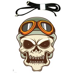 Motorcycle Helmet Skull Clip Art Cranial Skeleton Shoulder Sling Bag by Sudhe