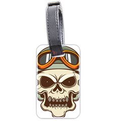 Motorcycle Helmet Skull Clip Art Cranial Skeleton Luggage Tags (two Sides) by Sudhe