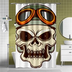 Motorcycle Helmet Skull Clip Art Cranial Skeleton Shower Curtain 48  X 72  (small)  by Sudhe