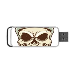 Motorcycle Helmet Skull Clip Art Cranial Skeleton Portable Usb Flash (one Side) by Sudhe