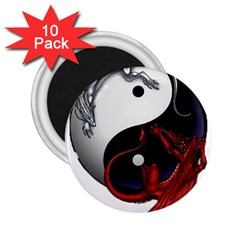 Yin And Yang Chinese Dragon 2 25  Magnets (10 Pack)  by Sudhe