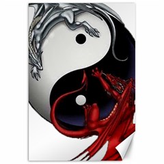 Yin And Yang Chinese Dragon Canvas 20  X 30  by Sudhe