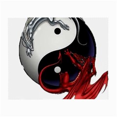 Yin And Yang Chinese Dragon Small Glasses Cloth (2-side) by Sudhe