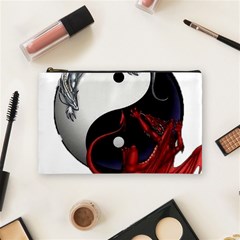 Yin And Yang Chinese Dragon Cosmetic Bag (medium) by Sudhe