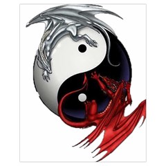 Yin And Yang Chinese Dragon Drawstring Bag (small) by Sudhe