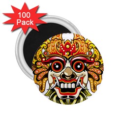 Bali Barong Mask Euclidean Vector Chiefs Face 2 25  Magnets (100 Pack)  by Sudhe