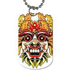 Bali Barong Mask Euclidean Vector Chiefs Face Dog Tag (one Side) by Sudhe