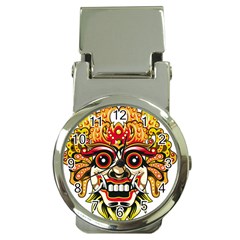 Bali Barong Mask Euclidean Vector Chiefs Face Money Clip Watches by Sudhe