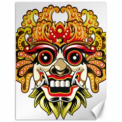 Bali Barong Mask Euclidean Vector Chiefs Face Canvas 12  X 16  by Sudhe