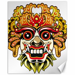 Bali Barong Mask Euclidean Vector Chiefs Face Canvas 16  X 20  by Sudhe