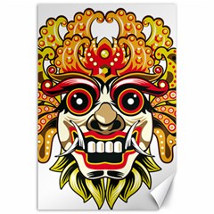 Bali Barong Mask Euclidean Vector Chiefs Face Canvas 24  X 36  by Sudhe