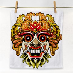 Bali Barong Mask Euclidean Vector Chiefs Face Face Towel by Sudhe