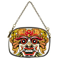 Bali Barong Mask Euclidean Vector Chiefs Face Chain Purse (two Sides) by Sudhe