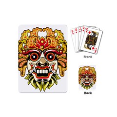 Bali Barong Mask Euclidean Vector Chiefs Face Playing Cards (mini) by Sudhe