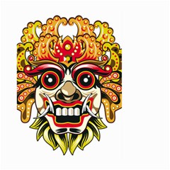 Bali Barong Mask Euclidean Vector Chiefs Face Large Garden Flag (two Sides) by Sudhe