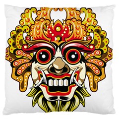 Bali Barong Mask Euclidean Vector Chiefs Face Large Cushion Case (two Sides) by Sudhe