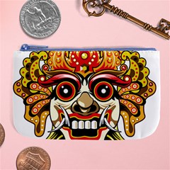 Bali Barong Mask Euclidean Vector Chiefs Face Large Coin Purse by Sudhe