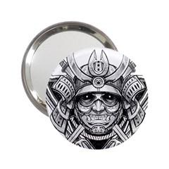 Drawing Samurai Tattoo Sketch Japanese Samurai 2.25  Handbag Mirrors