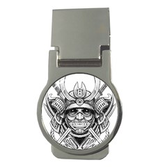 Drawing Samurai Tattoo Sketch Japanese Samurai Money Clips (Round) 