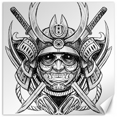 Drawing Samurai Tattoo Sketch Japanese Samurai Canvas 12  X 12  by Sudhe