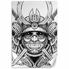 Drawing Samurai Tattoo Sketch Japanese Samurai Canvas 12  X 18  by Sudhe