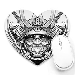 Drawing Samurai Tattoo Sketch Japanese Samurai Heart Mousepads