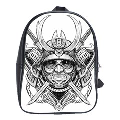 Drawing Samurai Tattoo Sketch Japanese Samurai School Bag (Large)