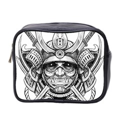 Drawing Samurai Tattoo Sketch Japanese Samurai Mini Toiletries Bag (two Sides) by Sudhe