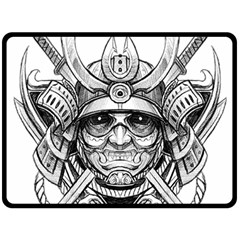 Drawing Samurai Tattoo Sketch Japanese Samurai Fleece Blanket (Large) 