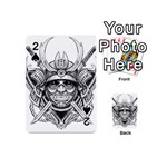 Drawing Samurai Tattoo Sketch Japanese Samurai Playing Cards 54 (Mini) Front - Spade2