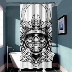 Drawing Samurai Tattoo Sketch Japanese Samurai Shower Curtain 36  x 72  (Stall) 