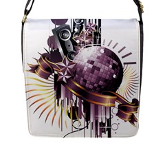 Nightclub Disco Ball Dj Dance Speaker Flap Closure Messenger Bag (l) by Sudhe