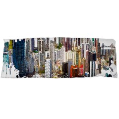 Hong Kong Skyline Watercolor Painting Poster Body Pillow Case (dakimakura) by Sudhe