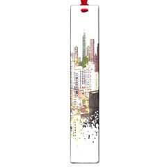 Hong Kong Skyline Watercolor Painting Poster Large Book Marks by Sudhe