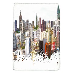 Hong Kong Skyline Watercolor Painting Poster Removable Flap Cover (l) by Sudhe