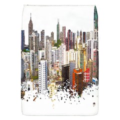 Hong Kong Skyline Watercolor Painting Poster Removable Flap Cover (s) by Sudhe