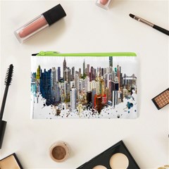 Hong Kong Skyline Watercolor Painting Poster Cosmetic Bag (xs) by Sudhe