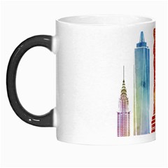 New York City Poster Watercolor Painting Illustrat Morph Mugs by Sudhe