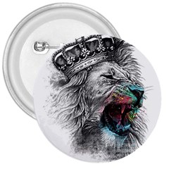 Lion King Head 3  Buttons by Sudhe